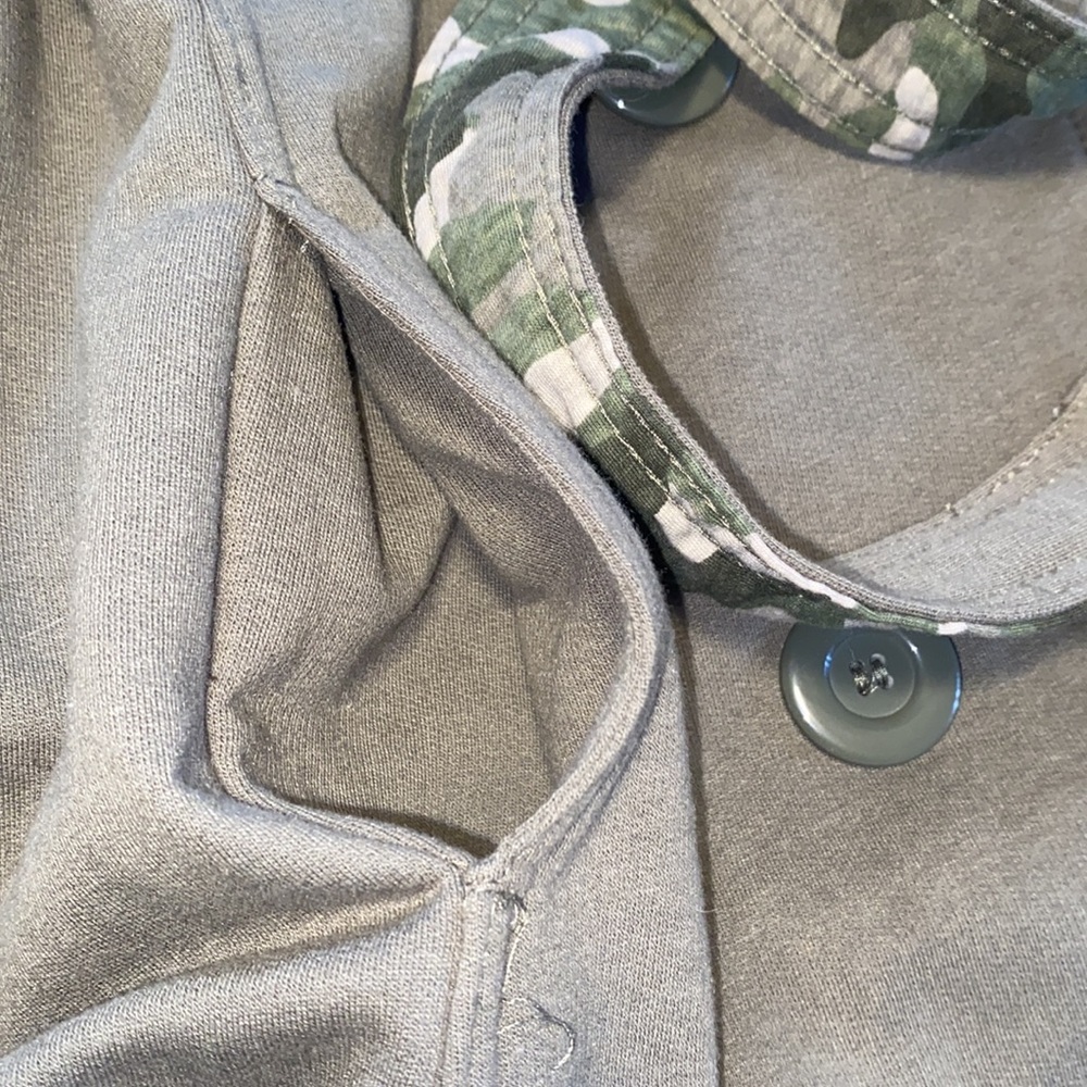 Self Esteem Olive Green Button Up Army Style Collar Jacket - Picture 11 of 11